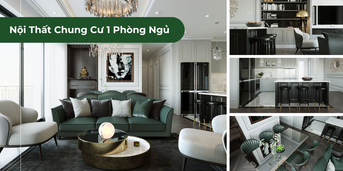 Nội thất chung cư 1 phòng ngủ