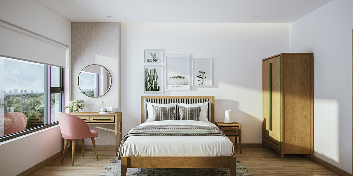 Thiết kế căn hộ 1 phòng ngủ phong cách Scandianvian