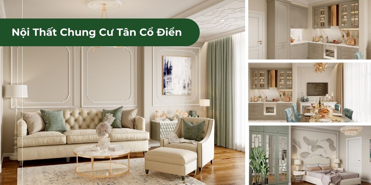 Thiết kế nội thất chung cư tân cổ điển