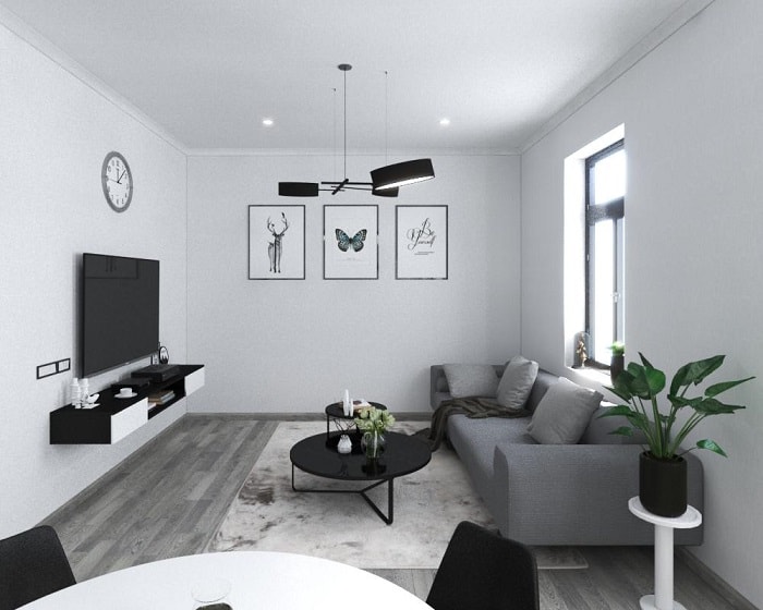 Thiết kế nội thất căn hộ đơn giản
