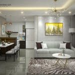 Thiết kế nội thất phòng khách căn hộ anh Tân