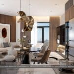 Phòng khách căn hộ 12B02 Sora Mr. Yan