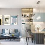 Nội thất phòng khách căn hộ Sora Gardens 3pn