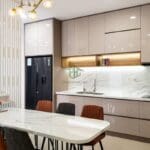 Thiết kế nội thất phòng bếp căn hộ A2202