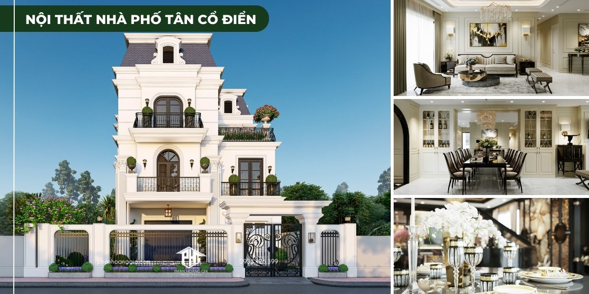 Thiết kế nội thất nhà phố tân cổ điển