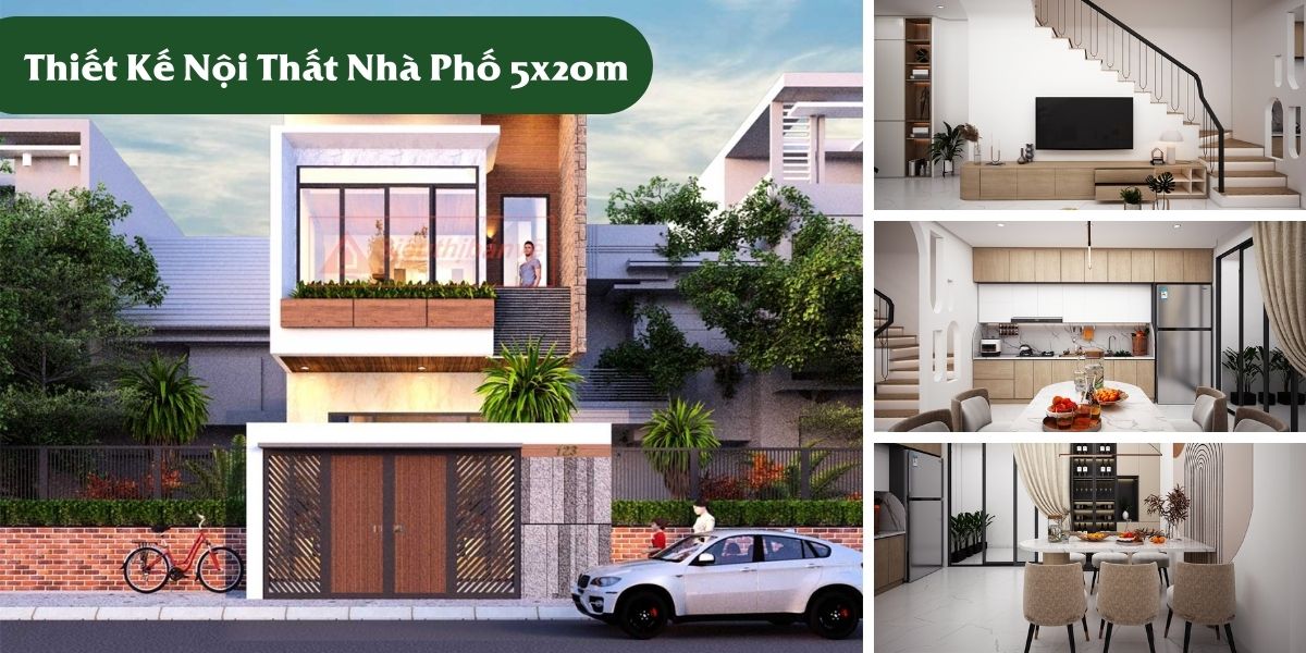 Thiết kế nội thất nhà phố 5x20m