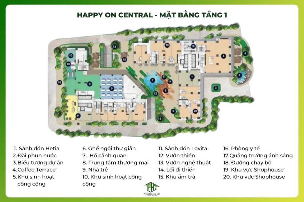 Tầng 1 Happy One Central với 20 tiện ích hấp dẫn