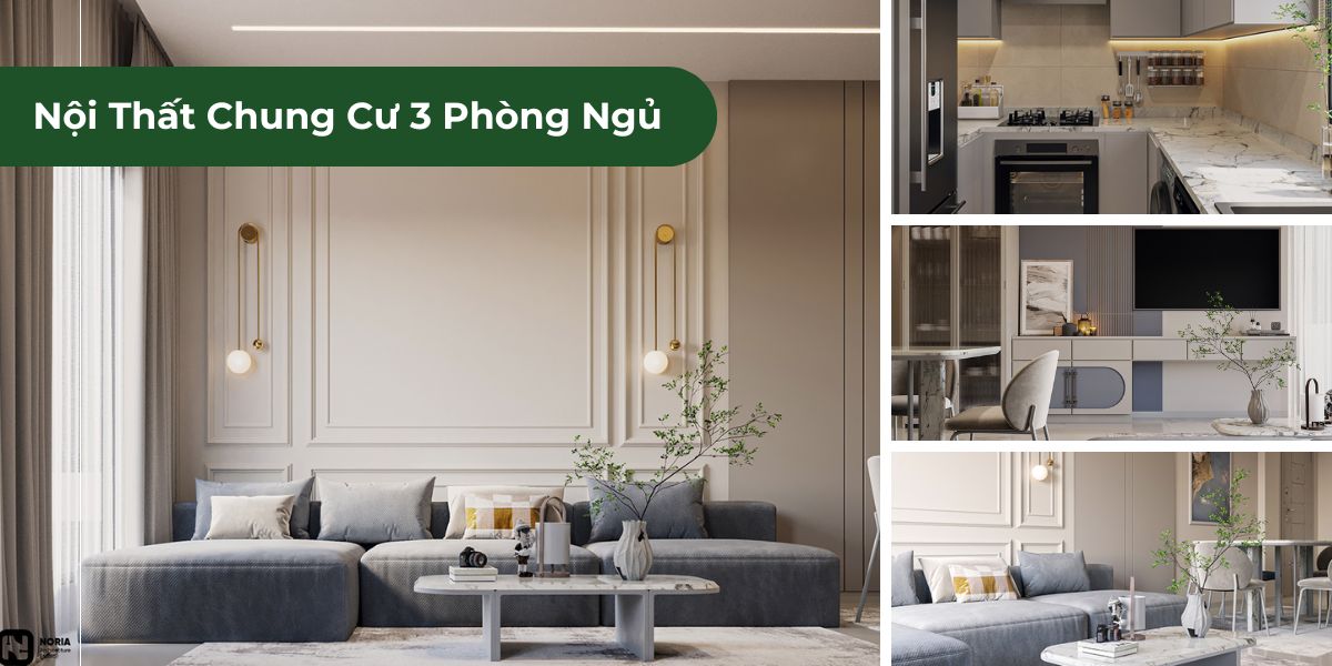 Thiết kế nội thất chung cư 3 phòng ngủ