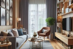 phòng khách nhà ống diện tích nhỏ làm nổi bật đẳng cấp cuộc sống