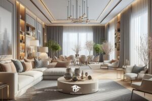 Phòng khách nhà phố đẹp và sự hòa mình vào không gian ấm áp