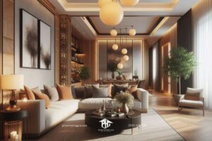 Phòng khách nhà phố đẹp và sự hòa mình vào vẻ đẹp tối giản