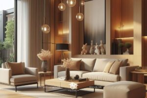 Phòng khách nhà phố hiện đại đơn giản là nơi gặp gỡ hạnh phúc