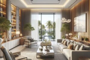 sự độc đáo của phòng khách: biệt thự hiện đại và cái chạm của nghệ thuật sống