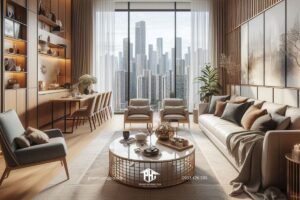 Mở cửa sổ tâm hồn với nội thất phòng khách ấn tượng cho căn hộ 1 phòng ngủ