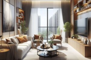 Chìm đắm trong sự sang trọng: Nội thất phòng khách đẳng cấp cho không gian 2 phòng ngủ