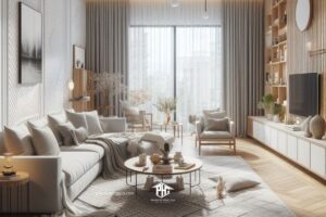 Chìm đắm trong vẻ đẹp: Nội thất phòng khách tinh tế hoá không gian sống 3 phòng ngủ
