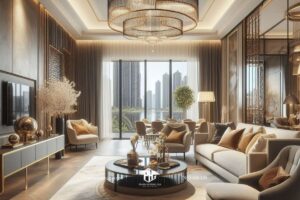 Phòng khách căn hộ hiện đại là nơi chứa đựng những giây phút tràn ngập niềm vui