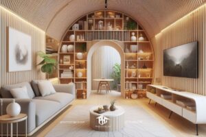 phòng khách nhà ống đơn giản mang lại sự tươi mới