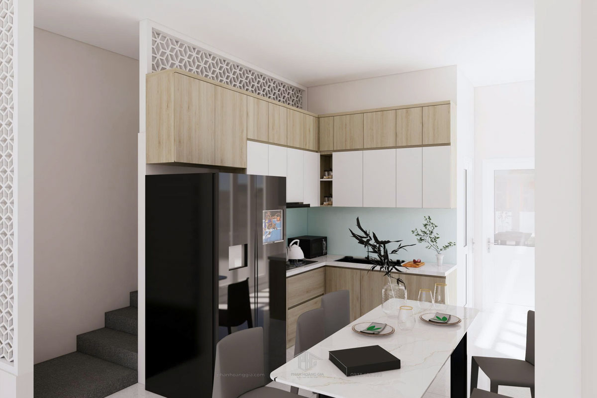 Thiết kế thi công nội thất nhà bếp Cô Luyến