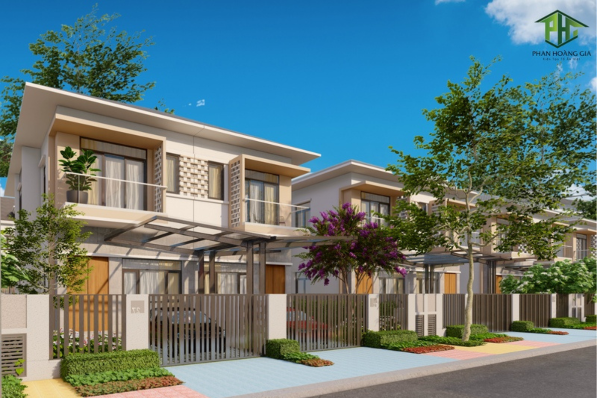 Phối cảnh biệt thự song lập giai đoạn 2 tại Sun Casa Bình Dương