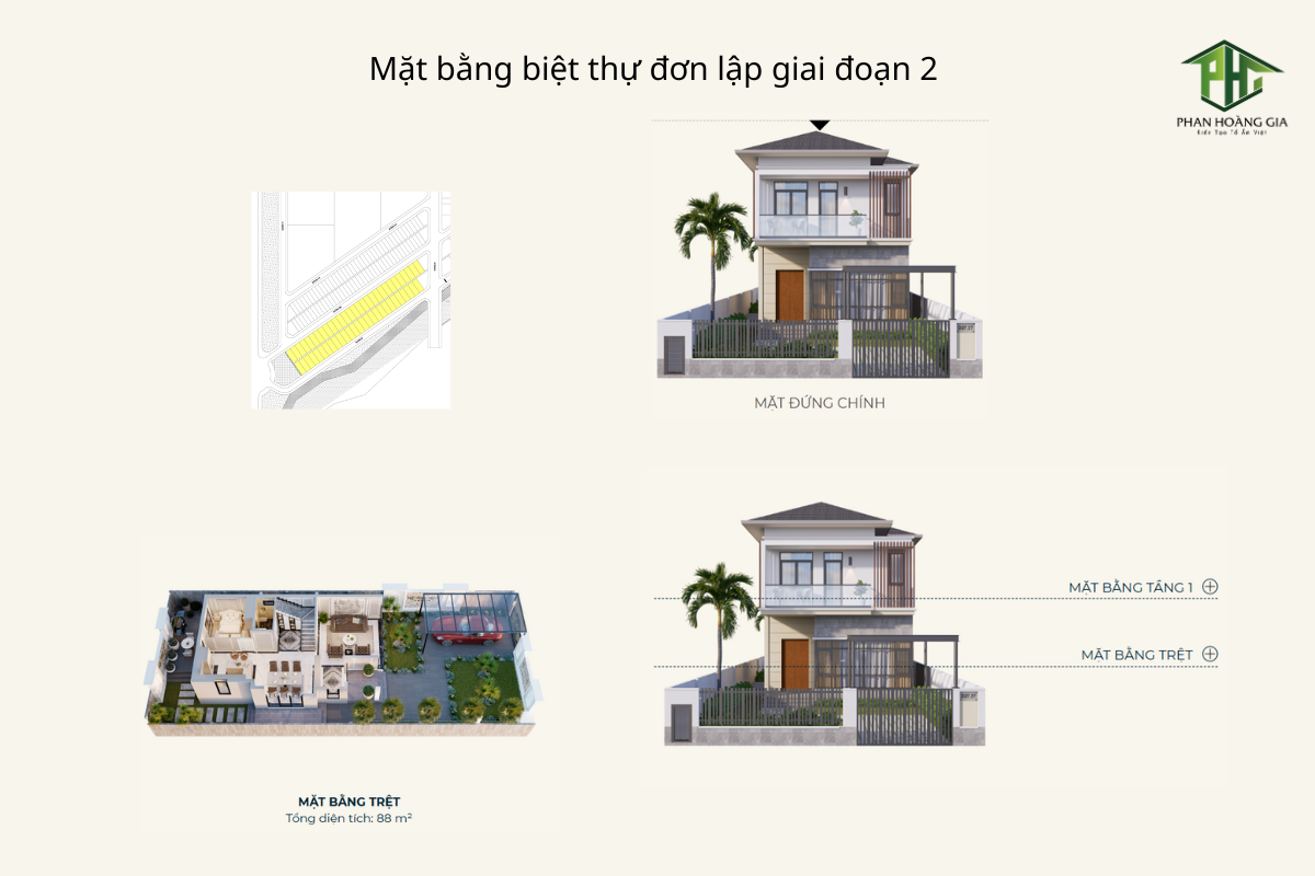 Mặt bằng thiết kế tại các phân khu trong khu đô thị Sun Casa
