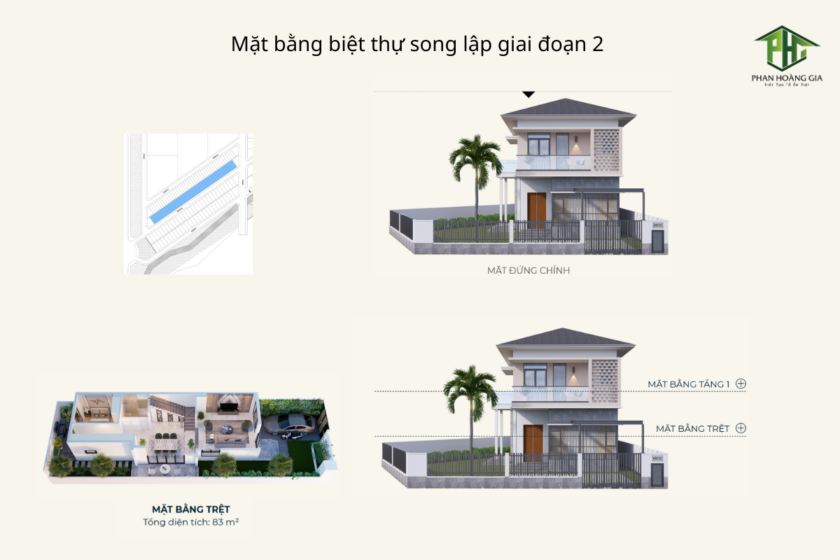 Mặt bằng thiết kế tại các phân khu trong khu đô thị Sun Casa