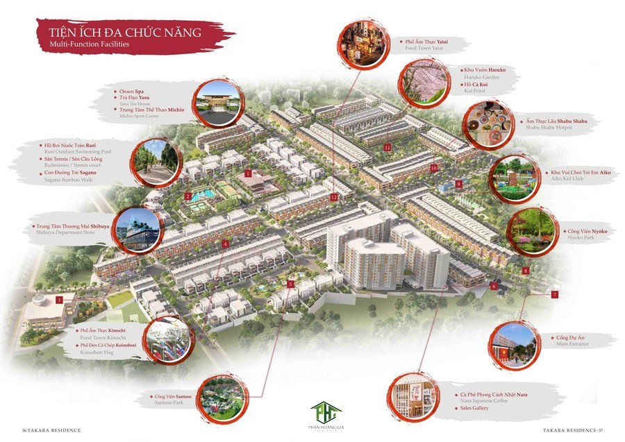 Các tiện ích nội khu nhà phố Bình Dương Takara Residence