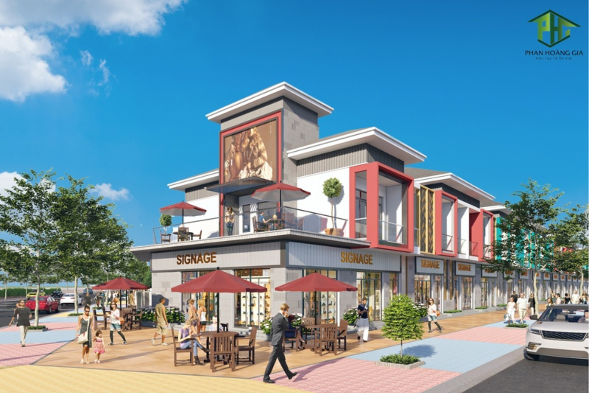 Phối cảnh nhà phố thương mại 2 giai đoạn 2 tại Sun Casa Central