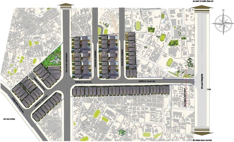 Vị trí nhà phố Bình Dương An Phú Residence