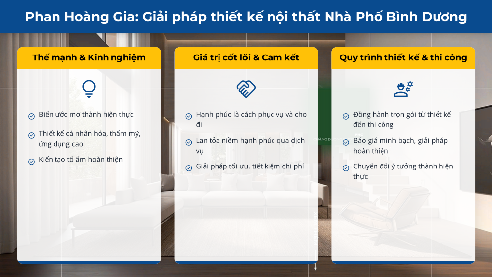 Phan Hoàng Gia - chuyên thiết kế và thi công nội nhà phố Bình Dương