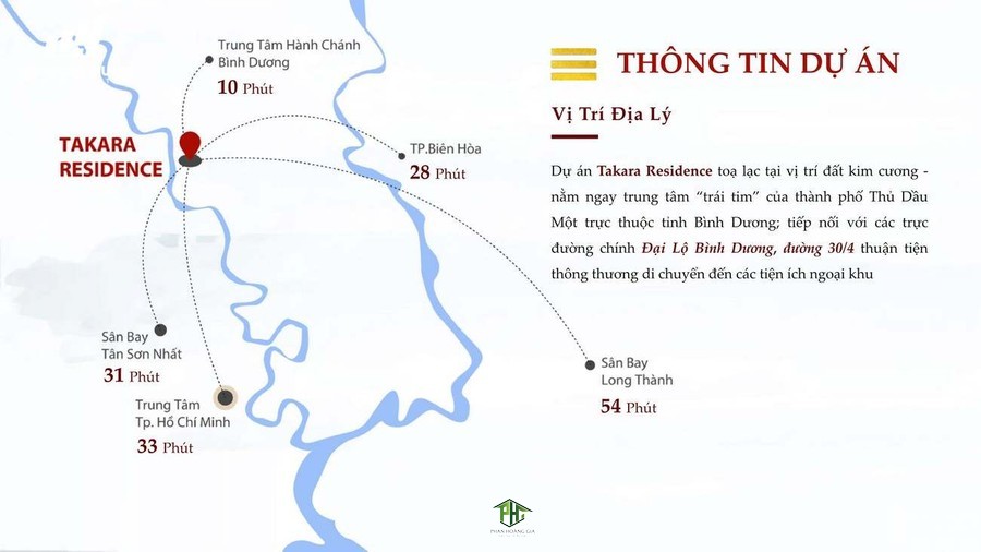 Vị trí địa chỉ dự án nhà phố Takara Residence