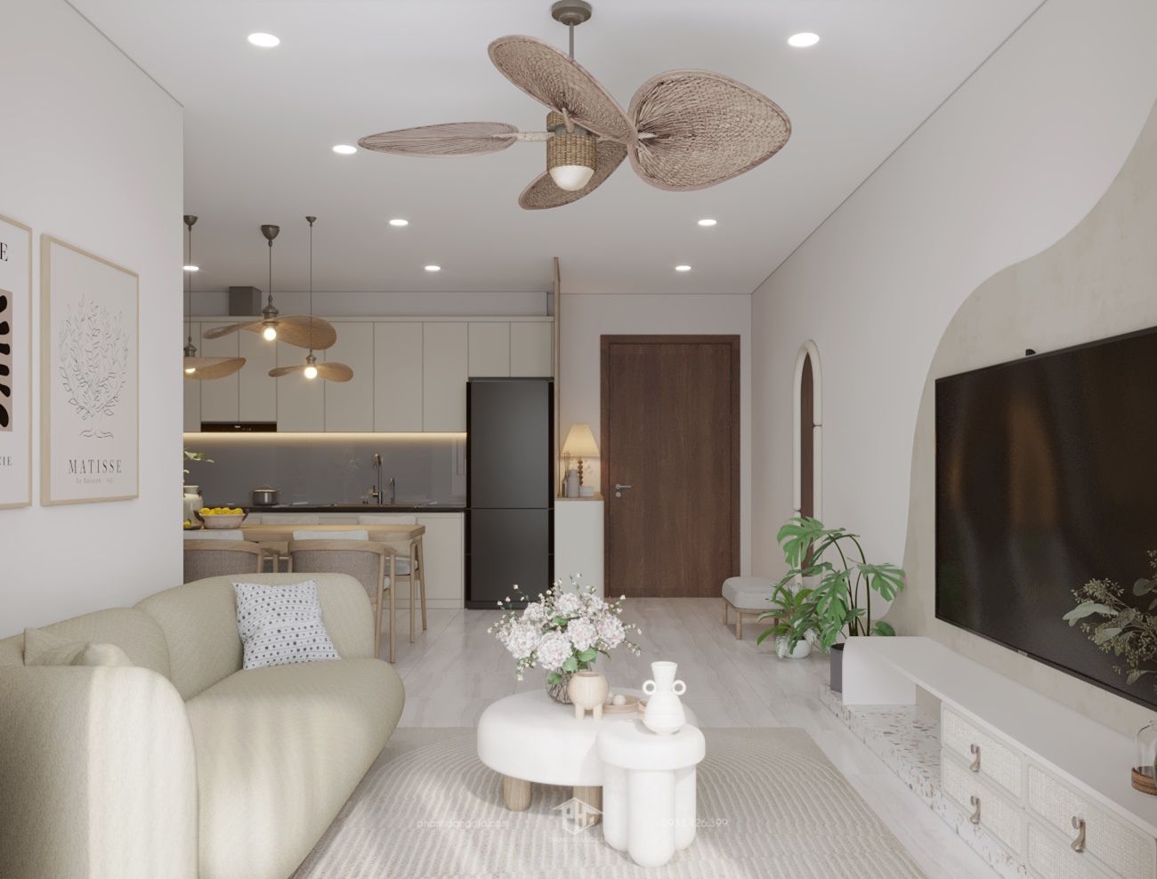 Thiết kế nội thất căn hộ Happy One Central